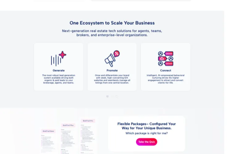 BoldTrail landing page screenshot