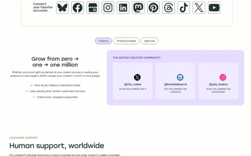 buffer landing page screenshot