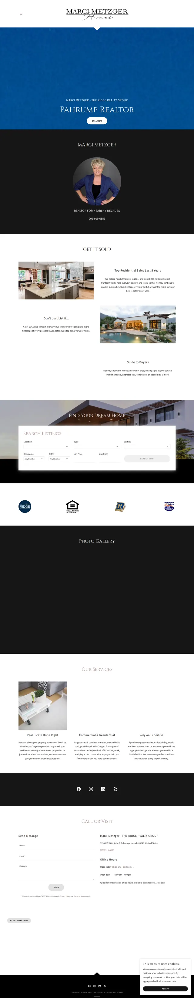 Marci Metzger solo agent website