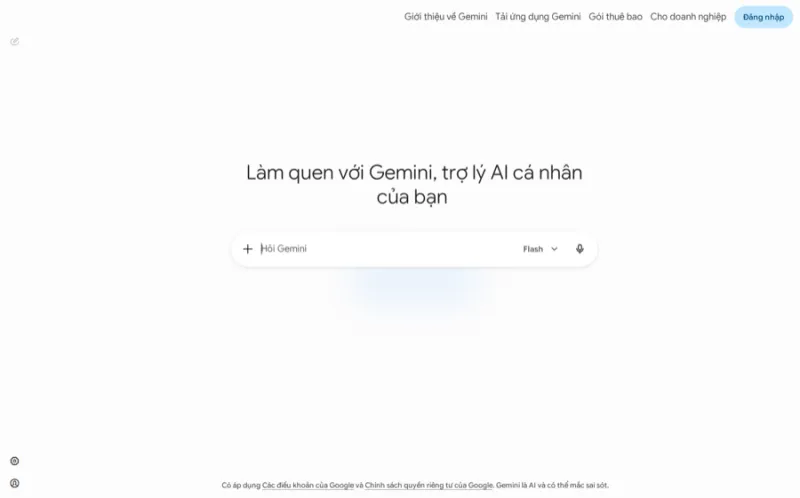 gemini landing page screenshot
