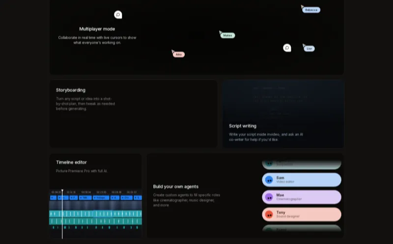 invideo landing page screenshot