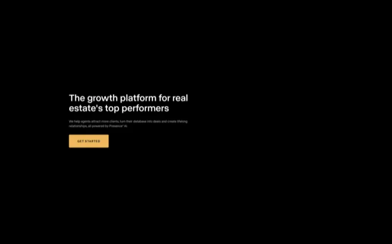 luxurypresence landing page screenshot
