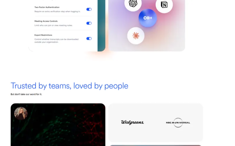 otter landing page screenshot
