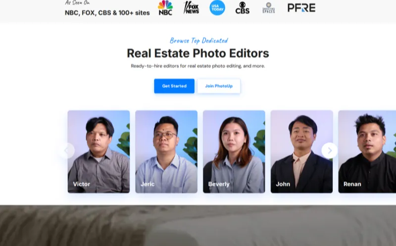 PhotoUp virtual staging and photo editing screenshot