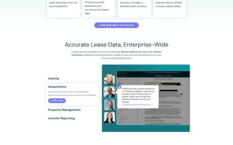 prophia landing page screenshot