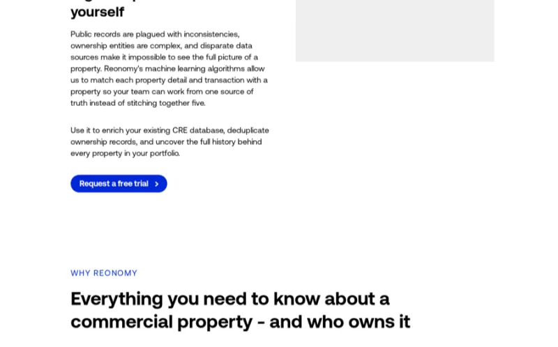 reonomy landing page screenshot