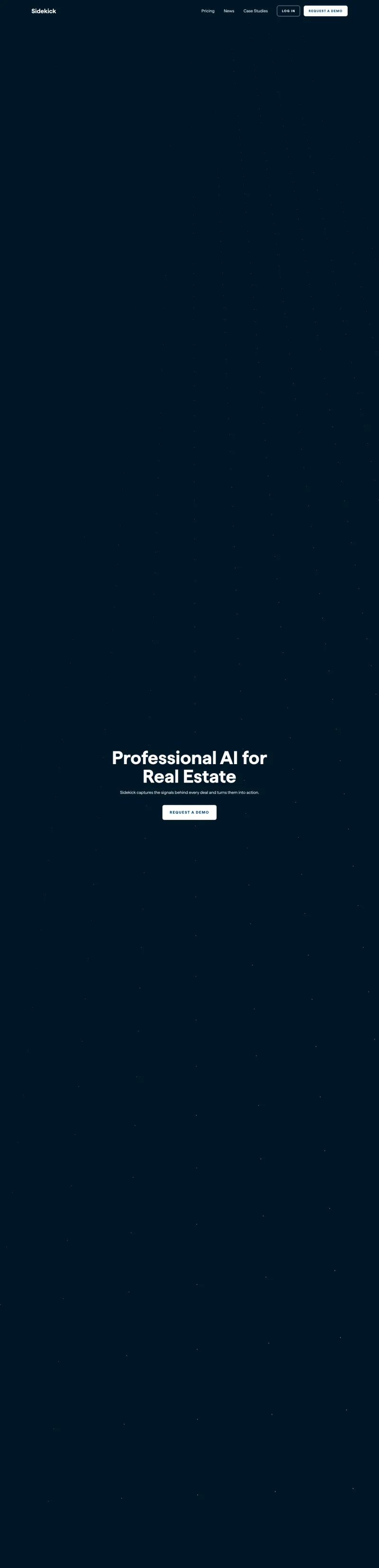 Sidekick landing page screenshot