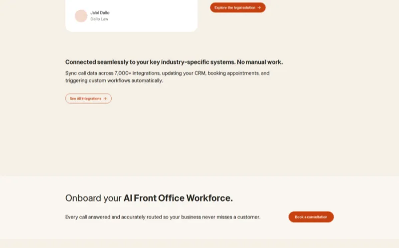 smithai landing page screenshot